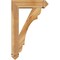 Ekena Millwork Olympic Arts and Crafts Rough Sawn Bracket w/ Offset Brace, Western Red Cedar, 6"W x 20"D x 32"H BKT0604X20X32OLY03RWR - alternate 2